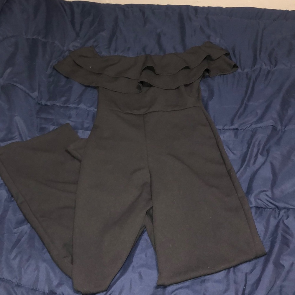 Ruffle off the Shoulder Jumpsuit